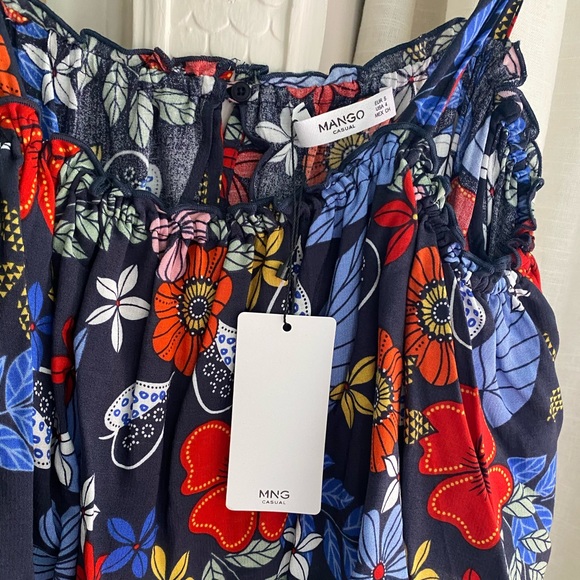 Blue floral mini dress - Picture 3 of 3